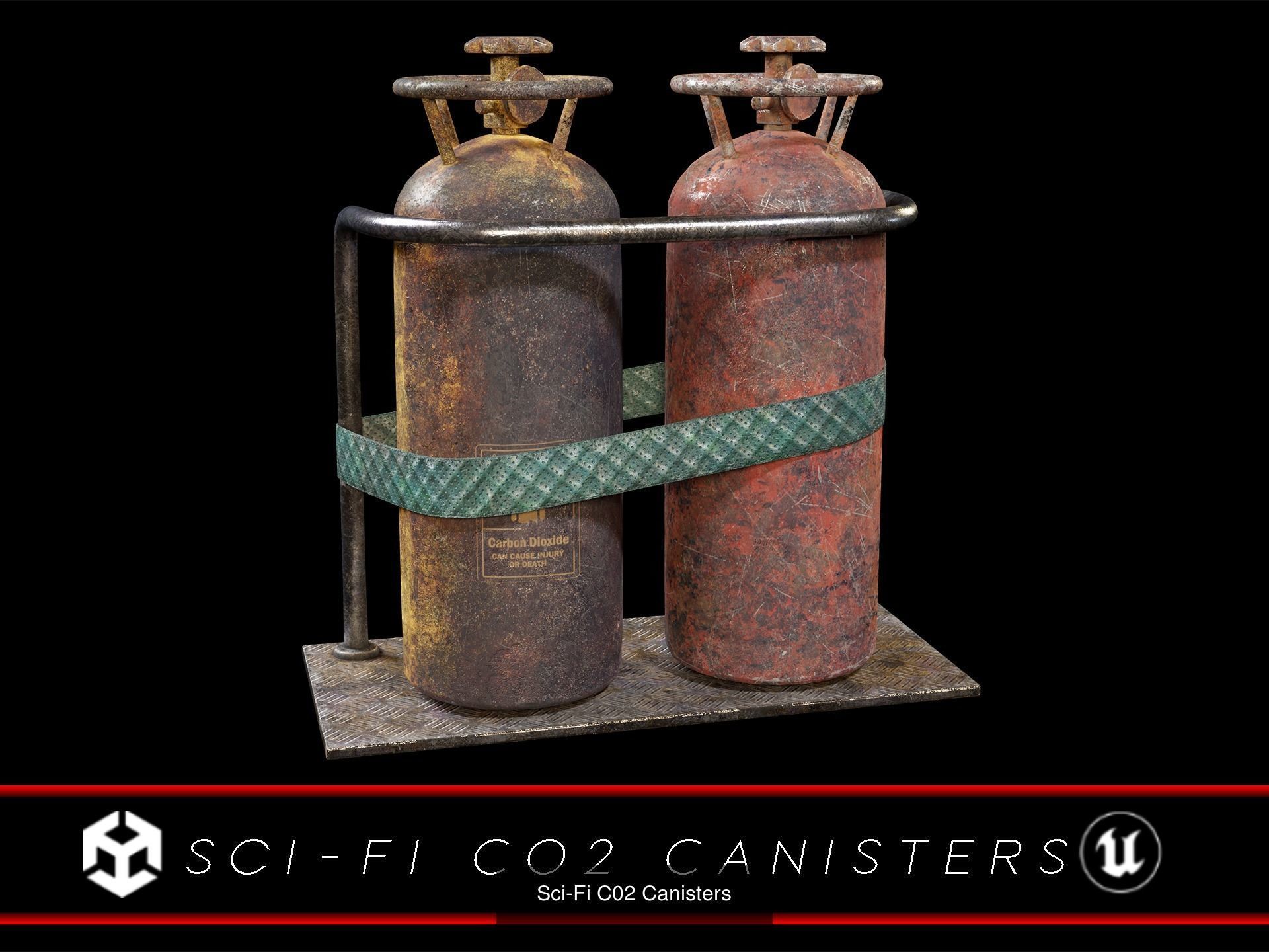 Sci-Fi Crates and Canisters Pack  3D Model Collection_25