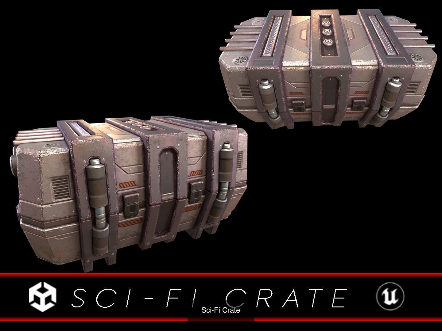 Sci-Fi Crates and Canisters Pack  3D Model Collection_21