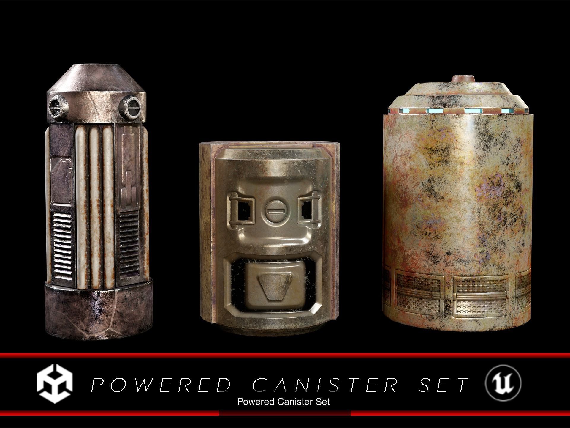Sci-Fi Crates and Canisters Pack  3D Model Collection_28