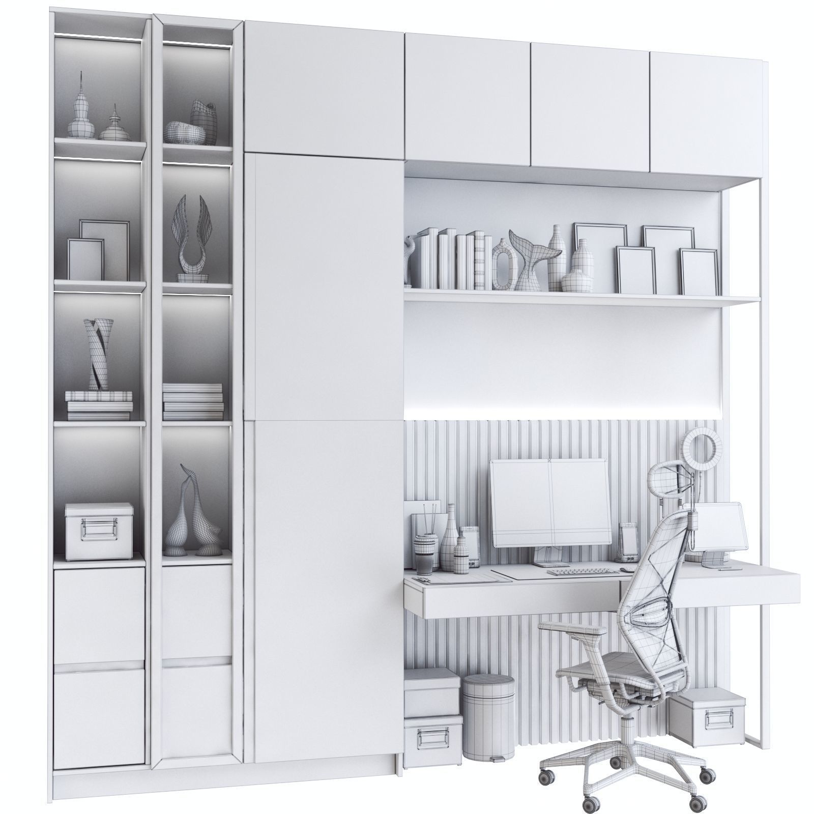 Office workplace 147 3D model_4