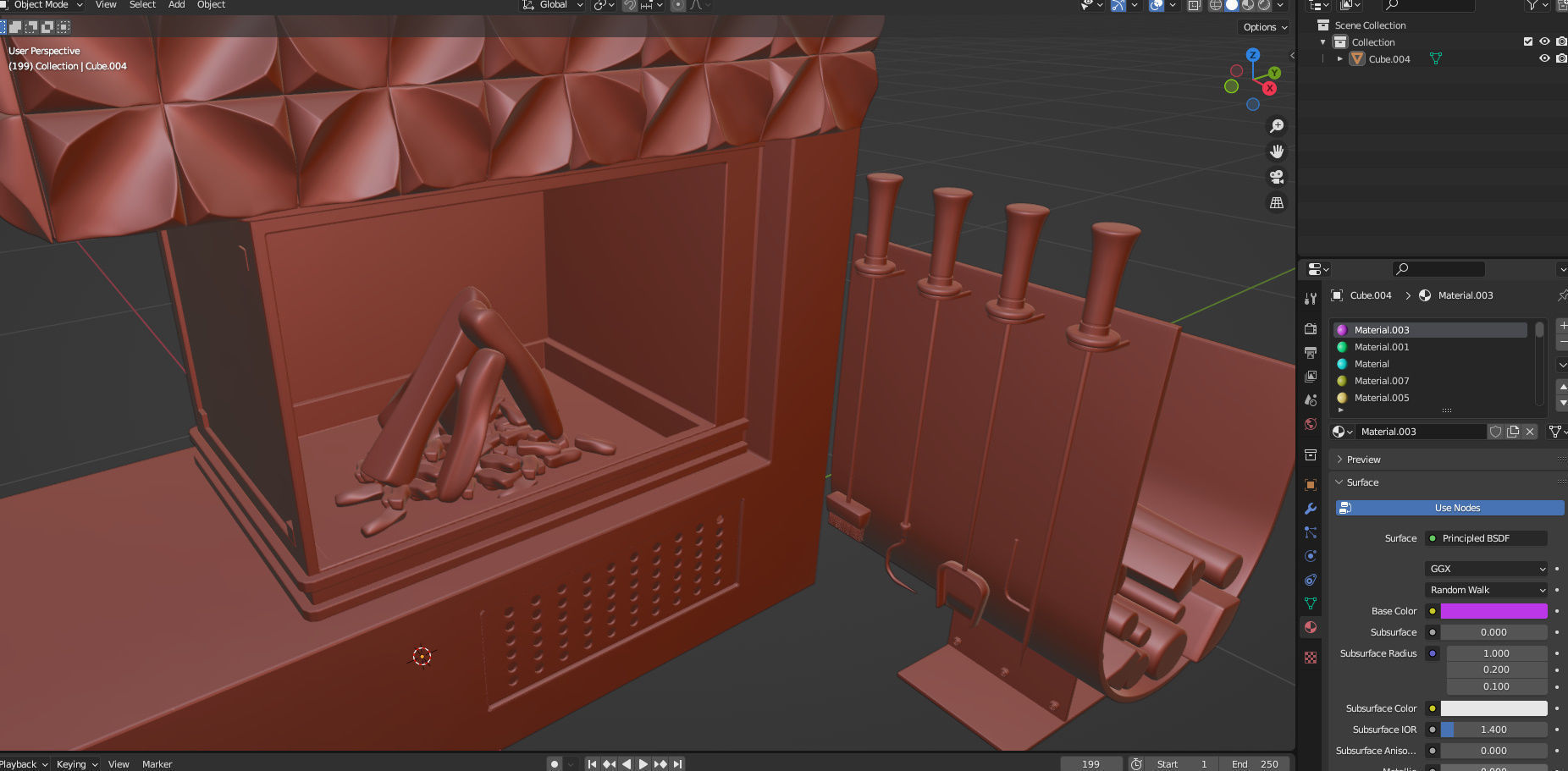 fire plase 01 3D model_8