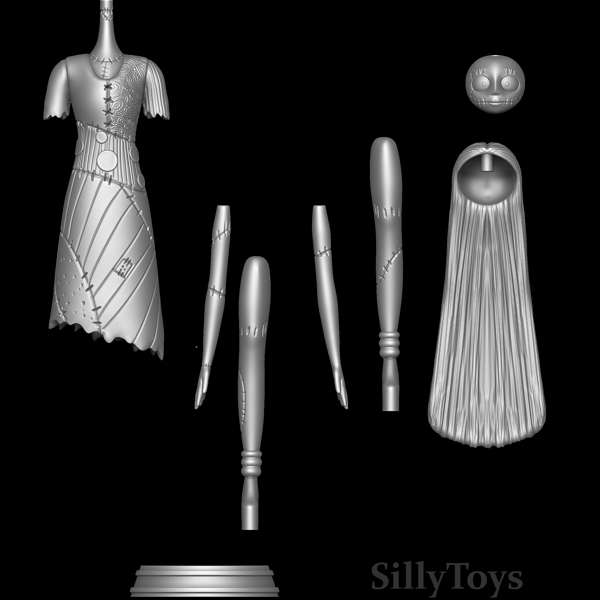 Sally - The Nightmare Before Christmas 3D print model_5