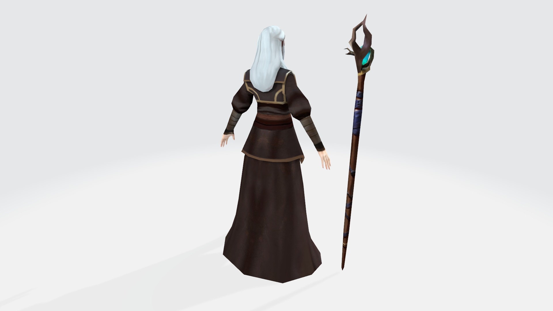 Low-Poly Wizard Character - Game-Ready Low-poly 3D model_5
