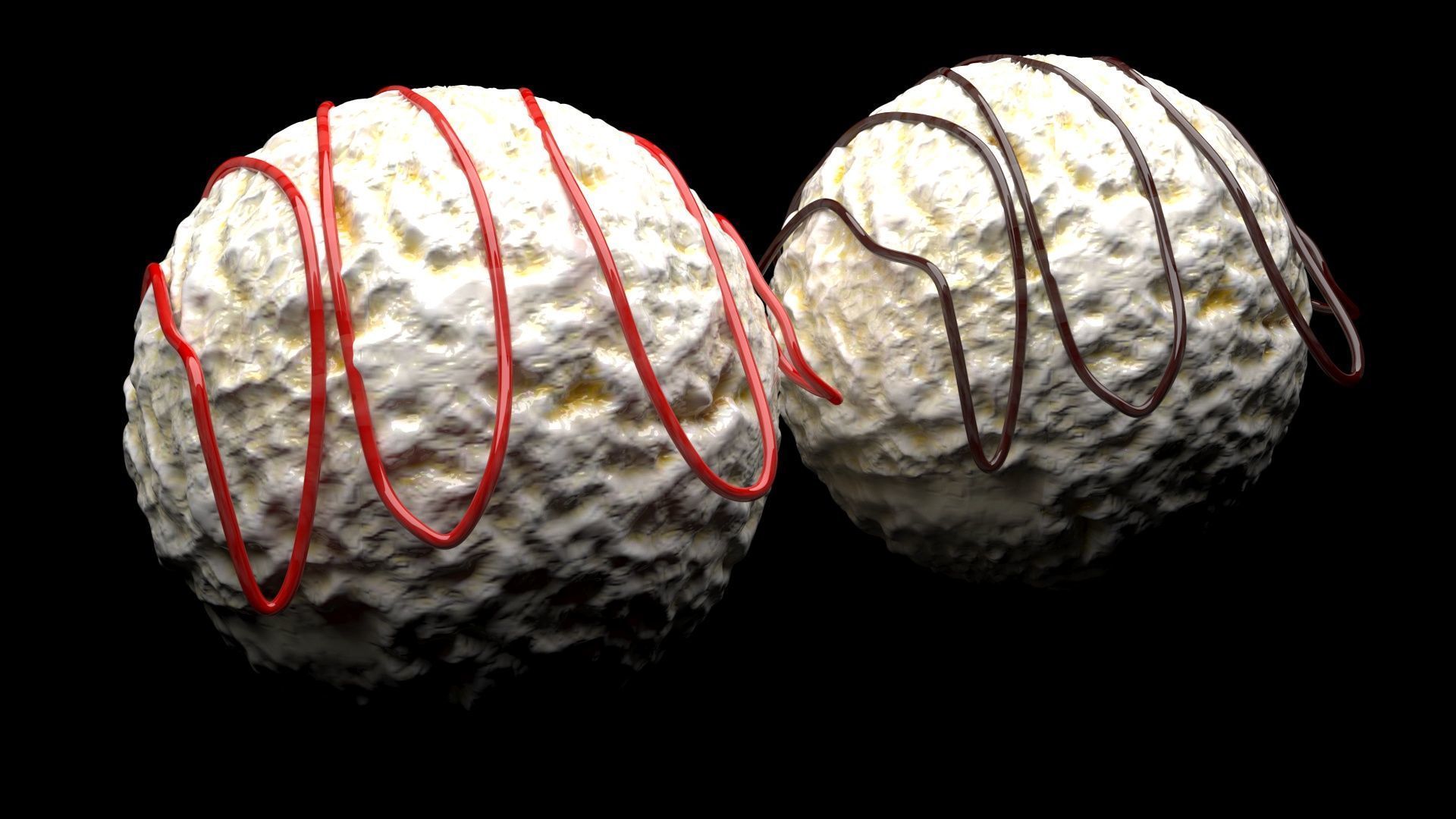 Ice Creams With Syrups 3D model_6