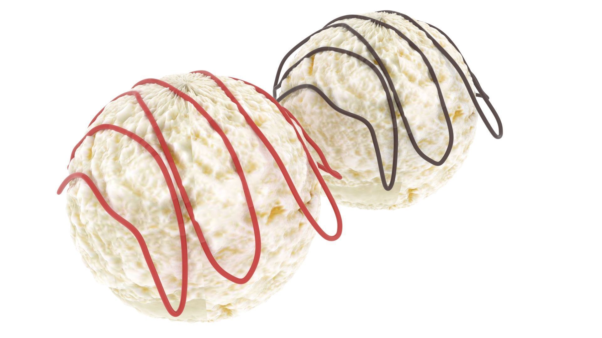 Ice Creams With Syrups 3D model_7