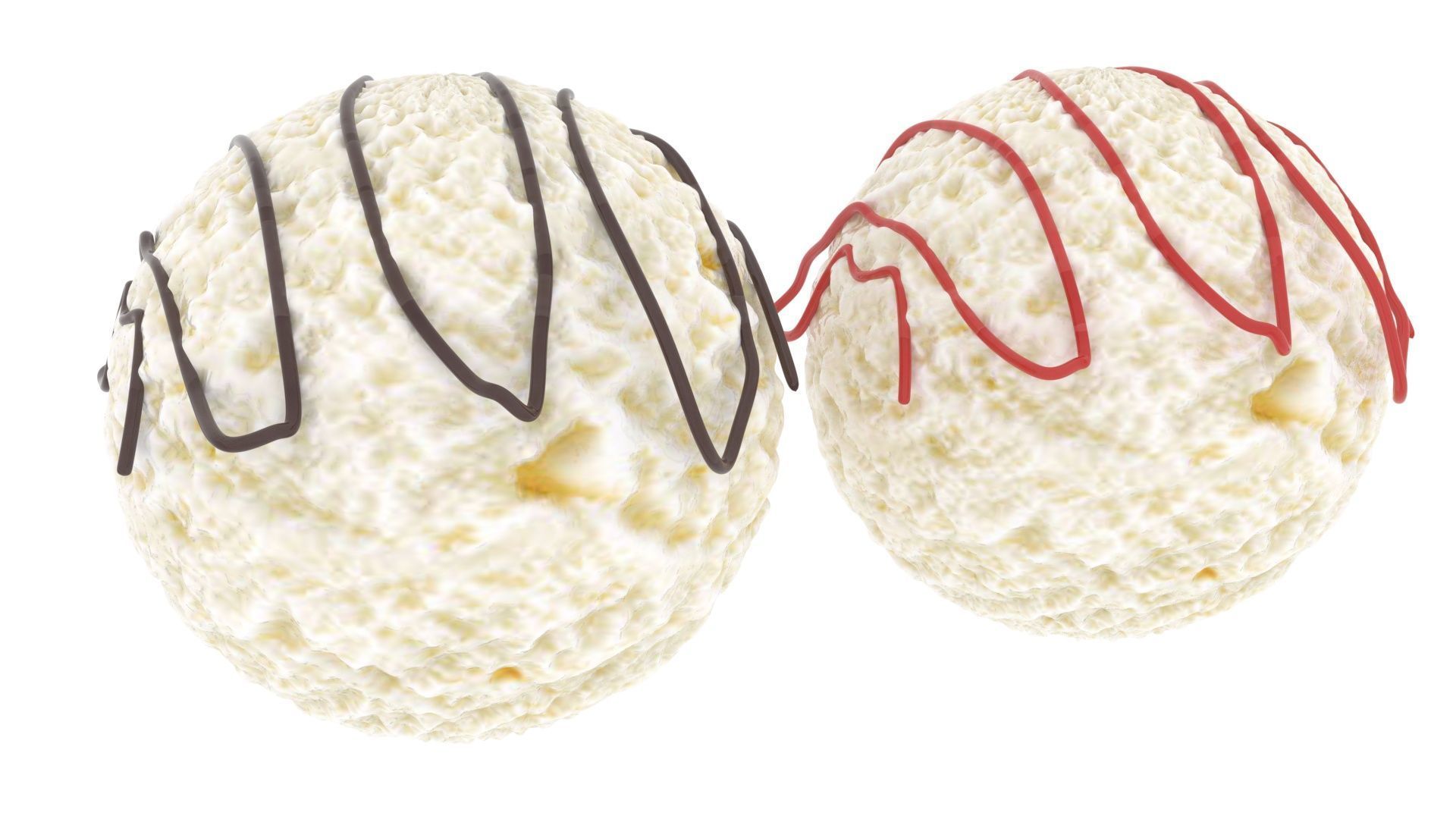 Ice Creams With Syrups 3D model_9