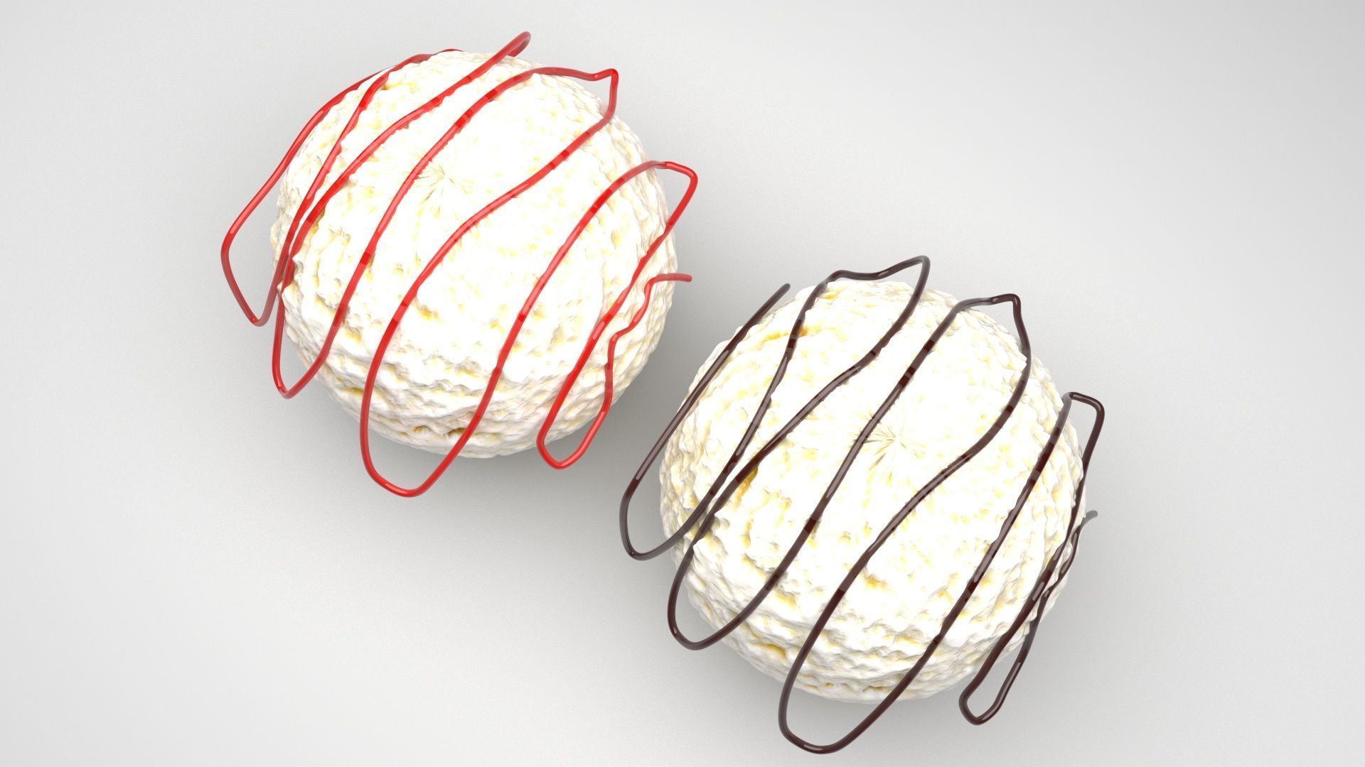Ice Creams With Syrups 3D model_1