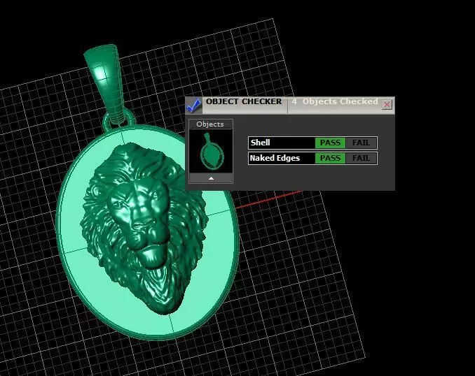 Lion pendant model 3D print model_0