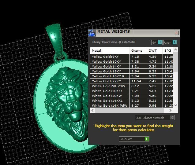 Lion pendant model 3D print model_1