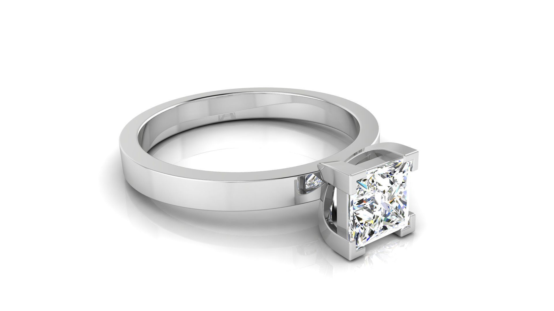 Ring M175 The luxury female ring with gems wedding 3D print model_31