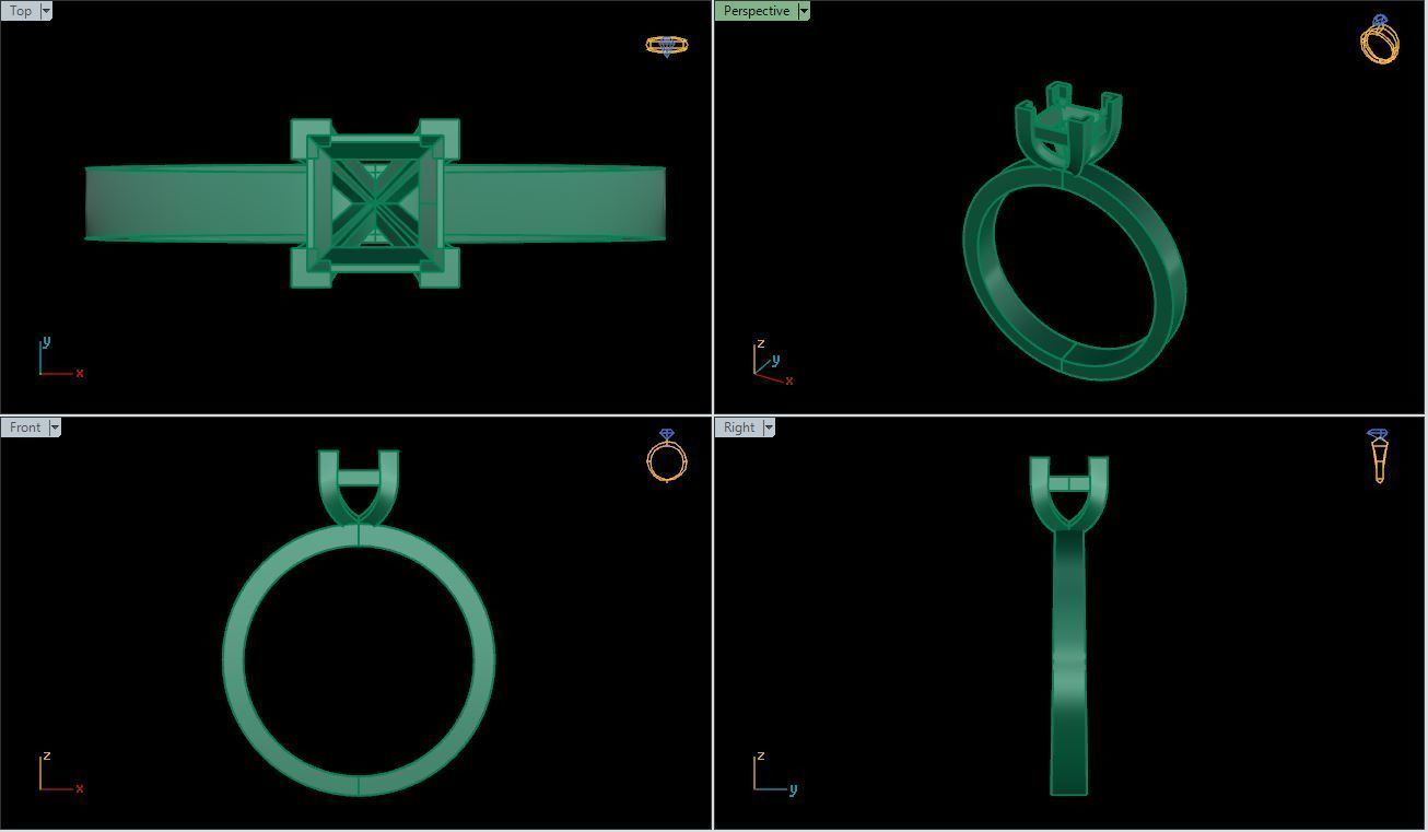 Ring M175 The luxury female ring with gems wedding 3D print model_15