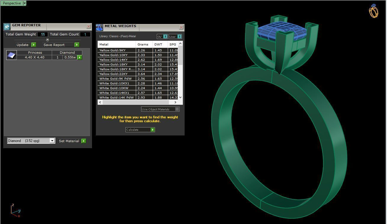 Ring M175 The luxury female ring with gems wedding 3D print model_14