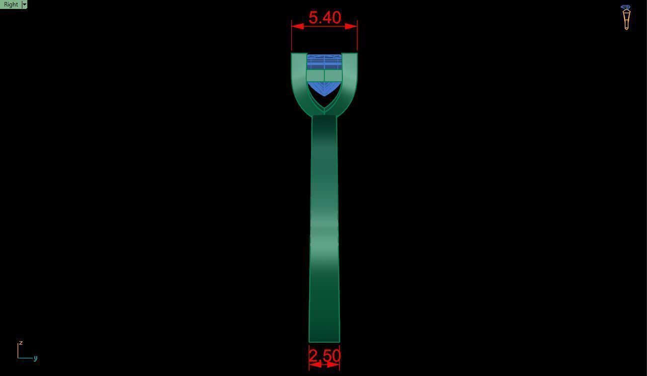 Ring M175 The luxury female ring with gems wedding 3D print model_11