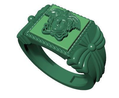 Medusa Face Ring Texture 3D print model_21