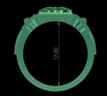 Medusa Face Ring Texture 3D print model_20