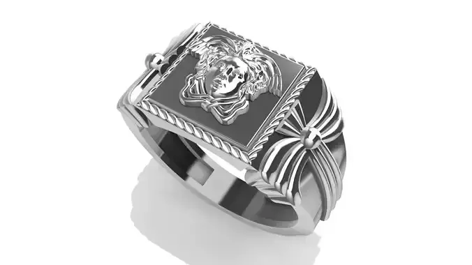 Medusa Face Ring Texture 3D print model