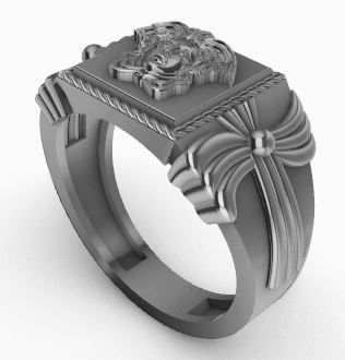 Medusa Face Ring Texture 3D print model_18