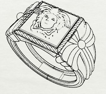 Medusa Face Ring Texture 3D print model_10