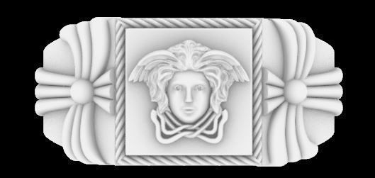 Medusa Face Ring Texture 3D print model_5