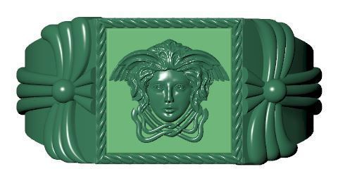 Medusa Face Ring Texture 3D print model_4