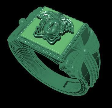 Medusa Face Ring Texture 3D print model_13