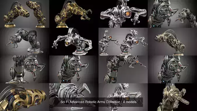 Sci Fi Advanced Robotic Arms Collection 