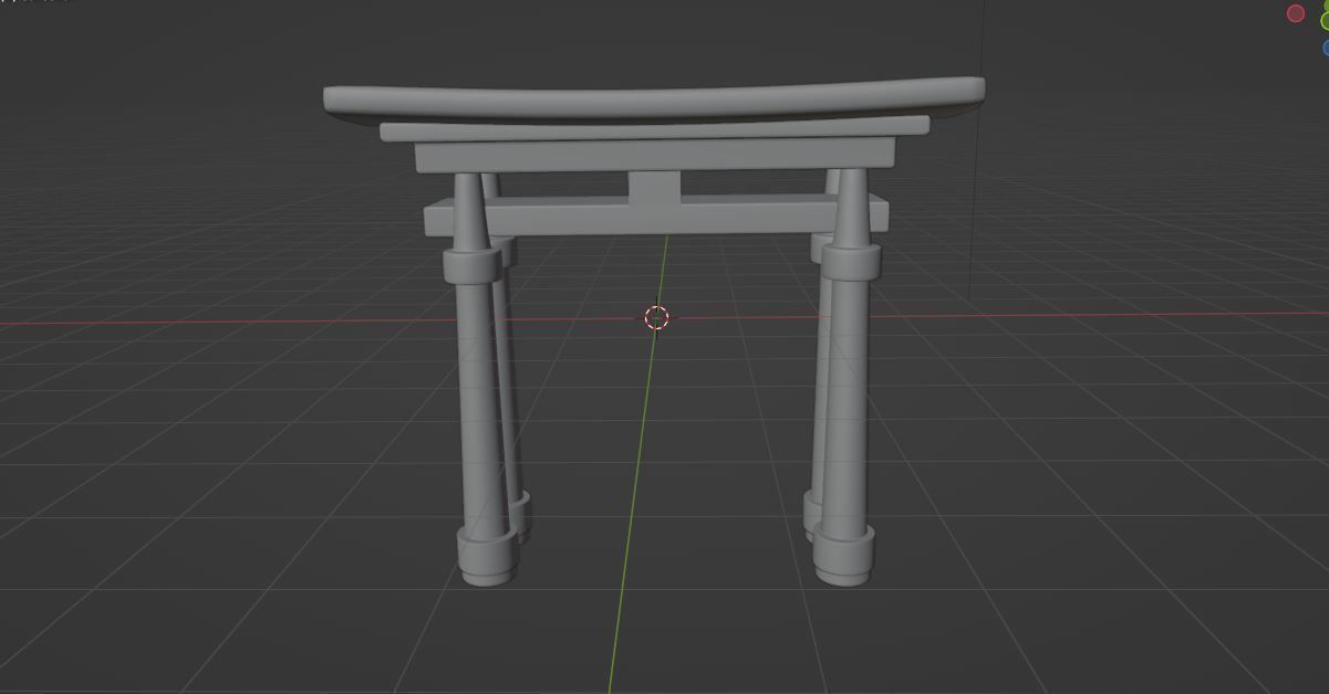 Torii Gate 3D model_10