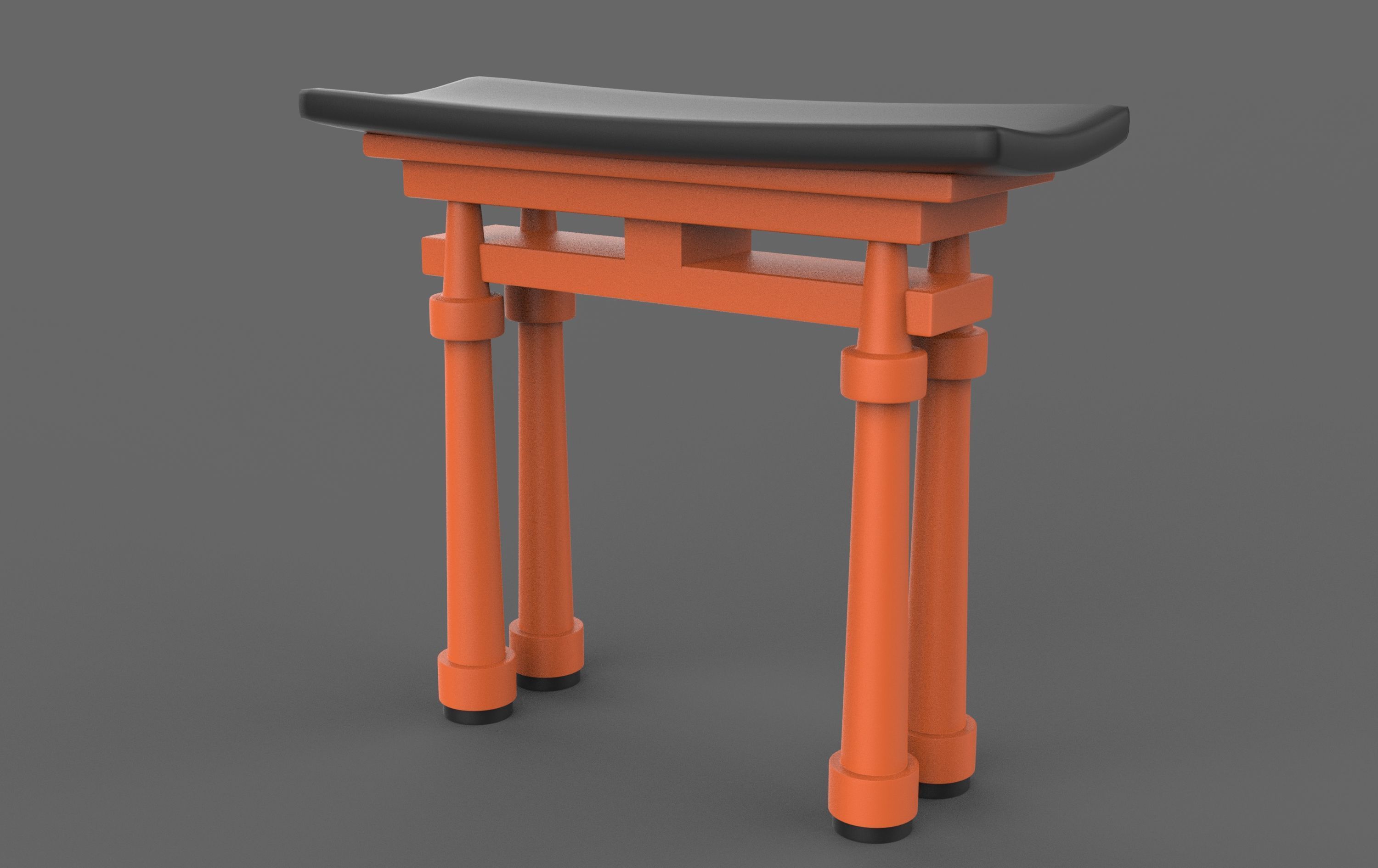 Torii Gate 3D model_5