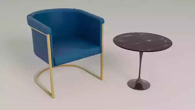 Poltrona Gucci e Mesa Sarinen de Canto