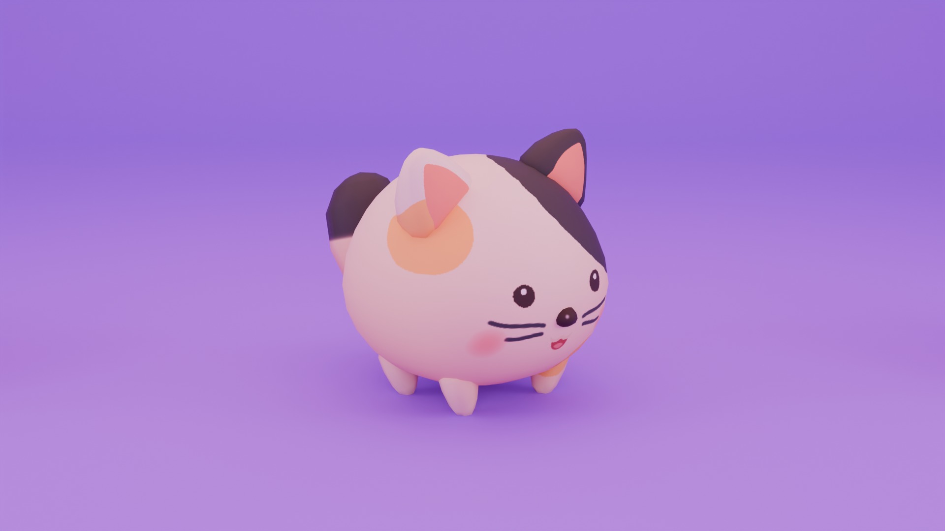 Cute Stylized Animals Collection Low-poly 3D model_1
