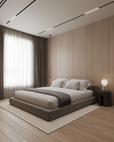 AR-24041 Bonyad House - Bedroom 3D Scene 3D model 4