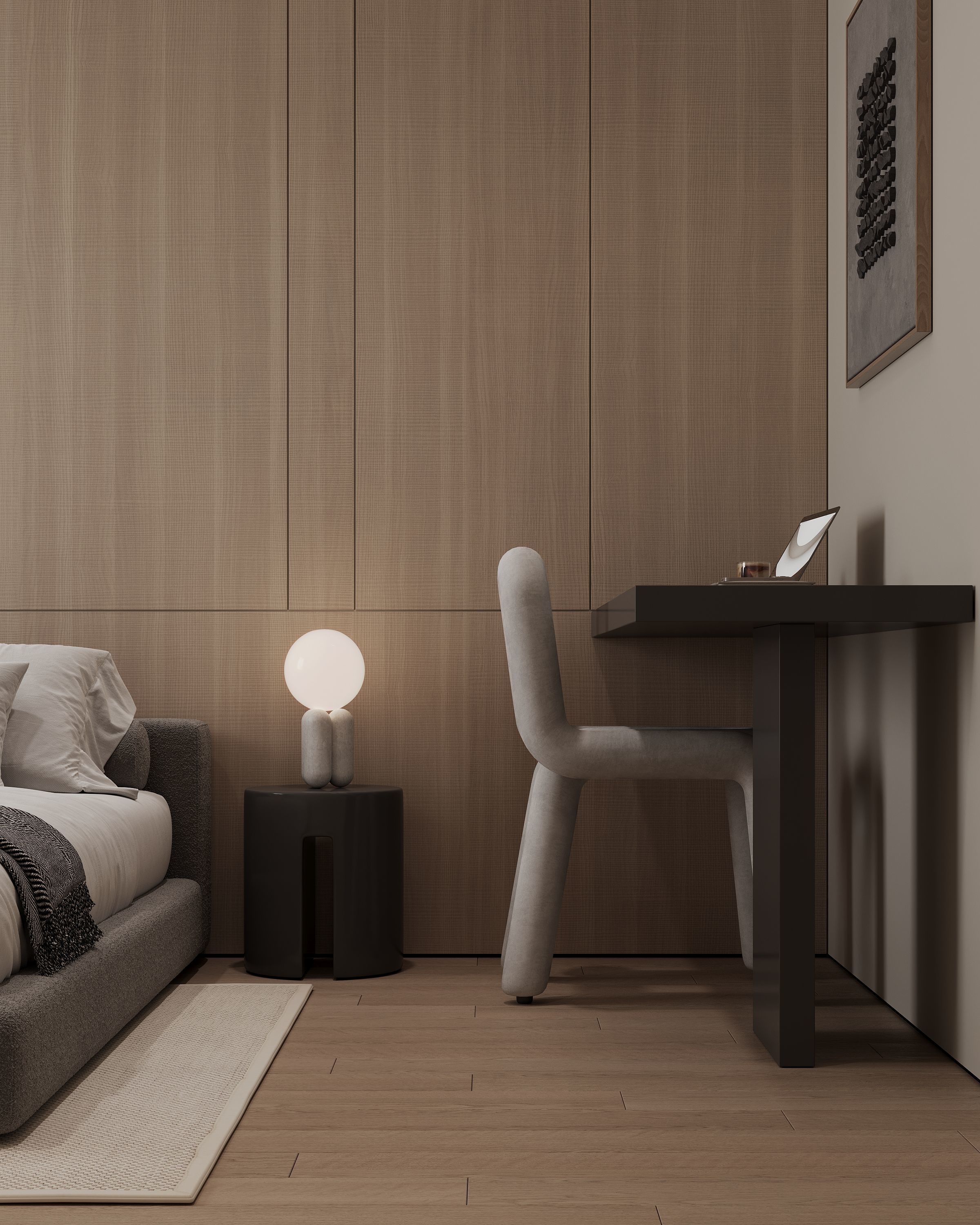 AR-24041 Bonyad House - Bedroom 3D Scene 3D model_7