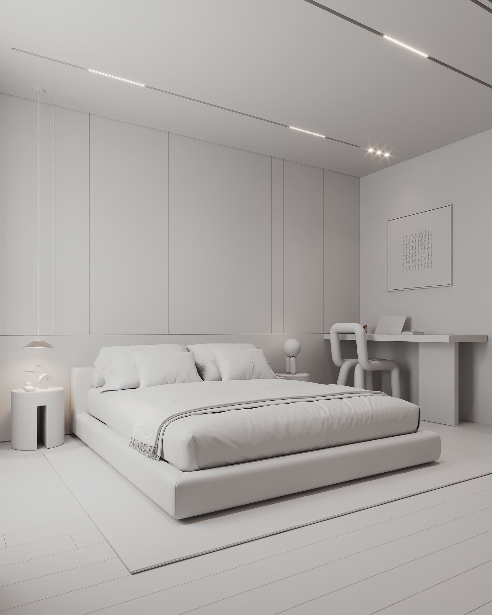 AR-24041 Bonyad House - Bedroom 3D Scene 3D model_17