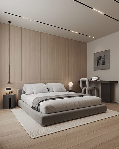 AR-24041 Bonyad House - Bedroom 3D Scene 3D model 3