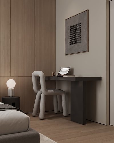 AR-24041 Bonyad House - Bedroom 3D Scene 3D model 6