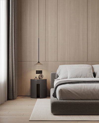AR-24041 Bonyad House - Bedroom 3D Scene 3D model 7