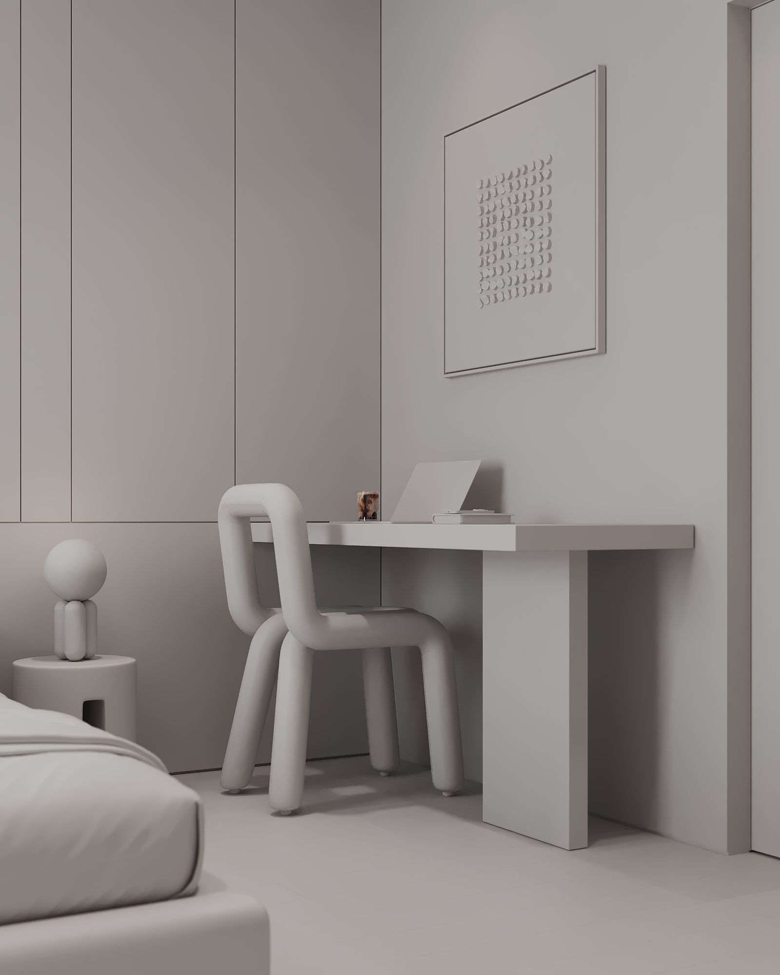 AR-24041 Bonyad House - Bedroom 3D Scene 3D model_13