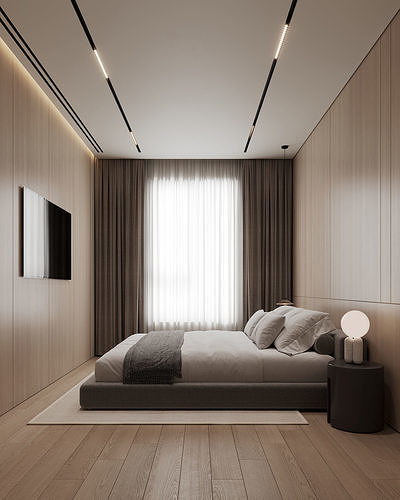 AR-24041 Bonyad House - Bedroom 3D Scene 3D model 5