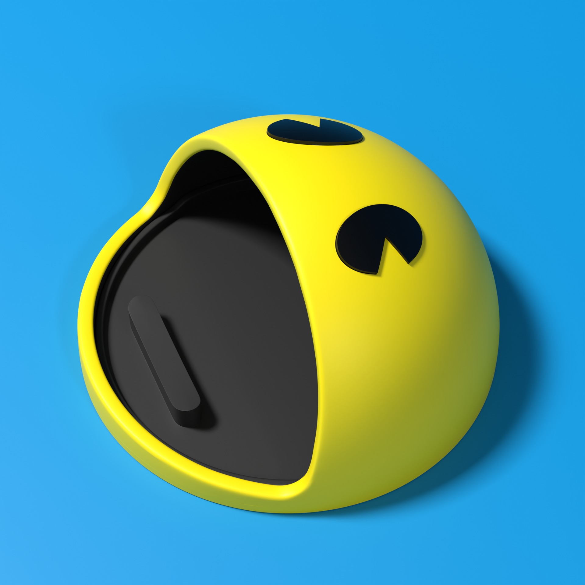 Fan Art Pac Man phone stand and speaker - 3mf available 3D print model_1