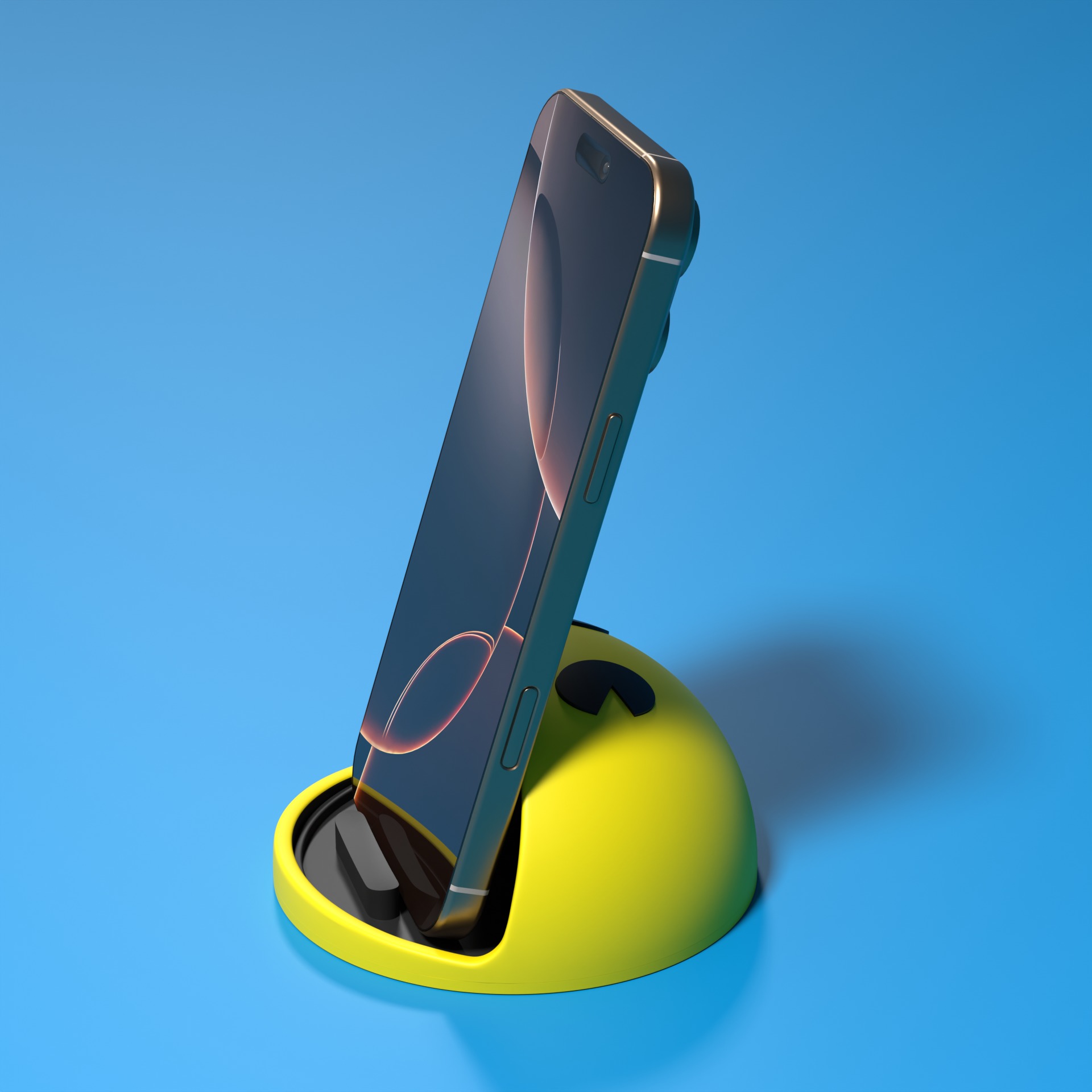 Fan Art Pac Man phone stand and speaker - 3mf available 3D print model_0