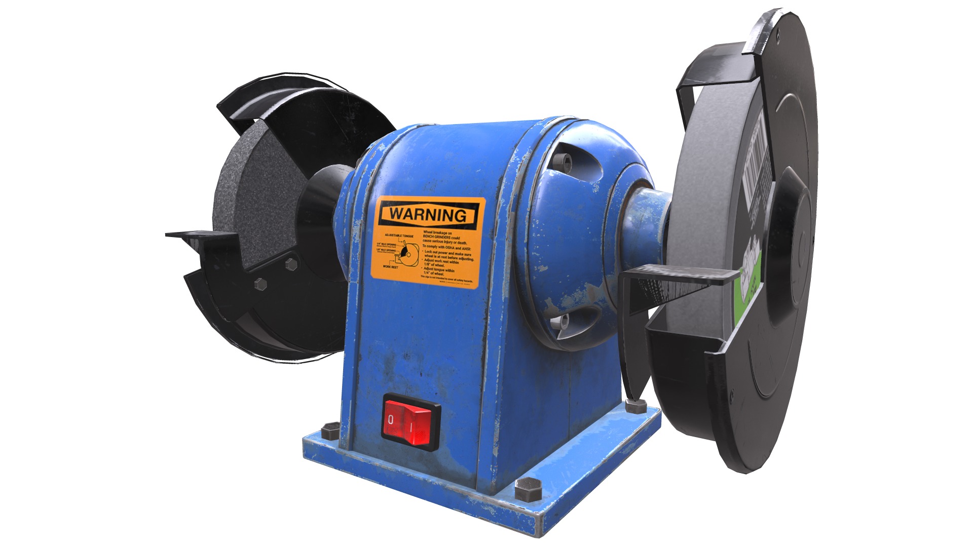 Bench Grinder L1 Low Poly Low-poly 3D model_12