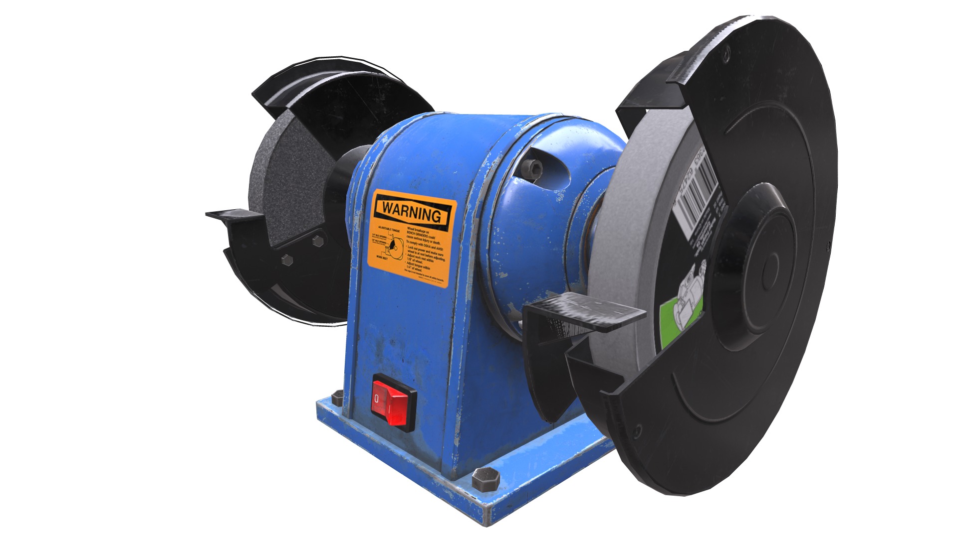 Bench Grinder L1 Low Poly Low-poly 3D model_9