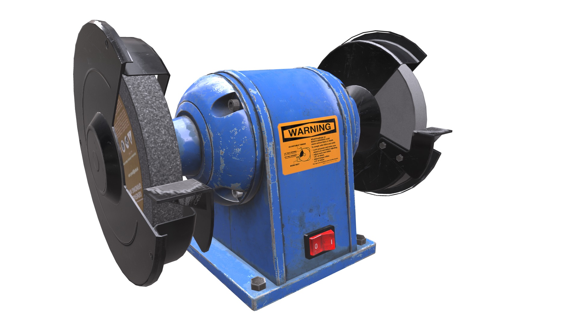 Bench Grinder L1 Low Poly Low-poly 3D model_7