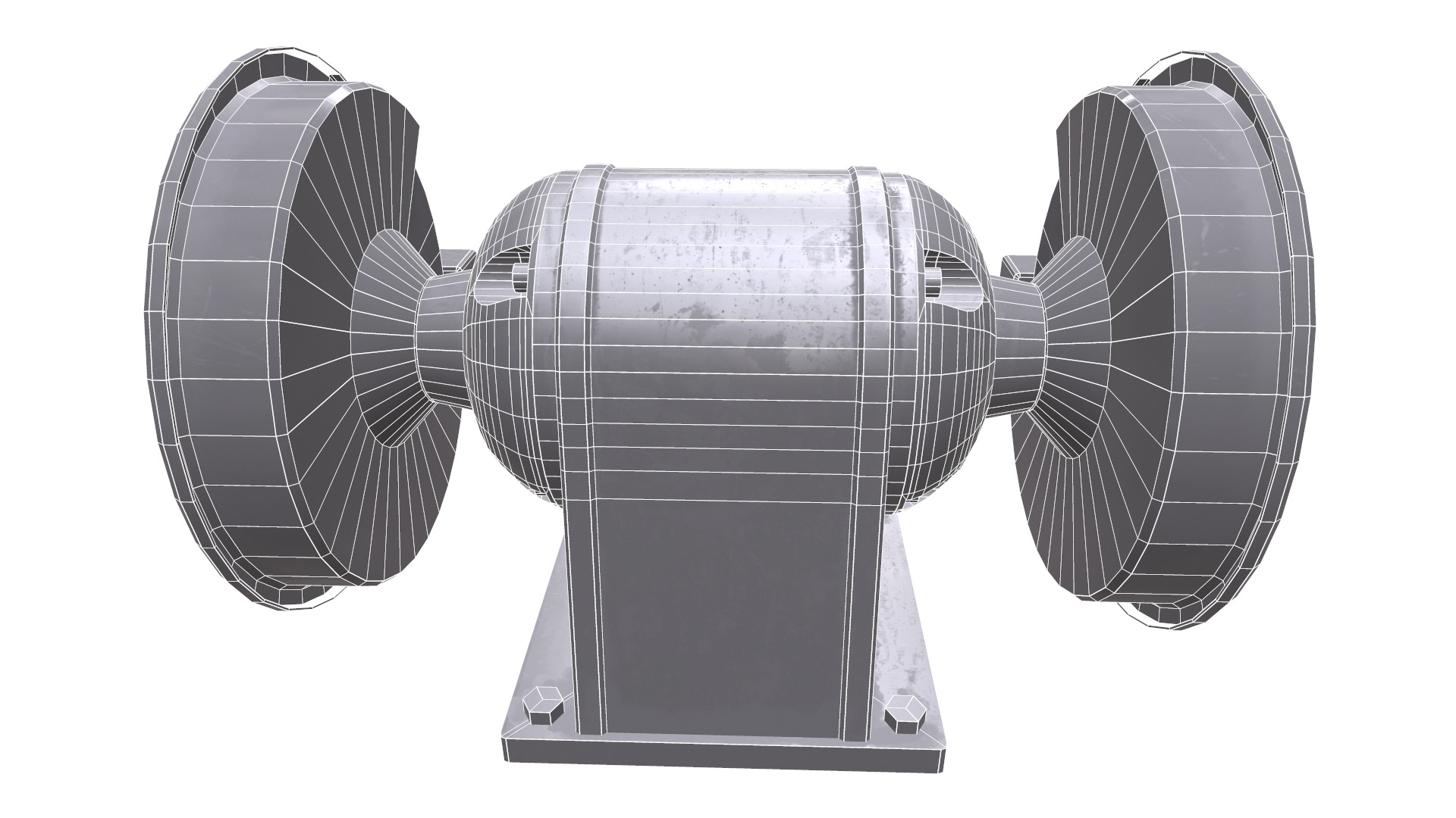 Bench Grinder L1 Low Poly Low-poly 3D model_18