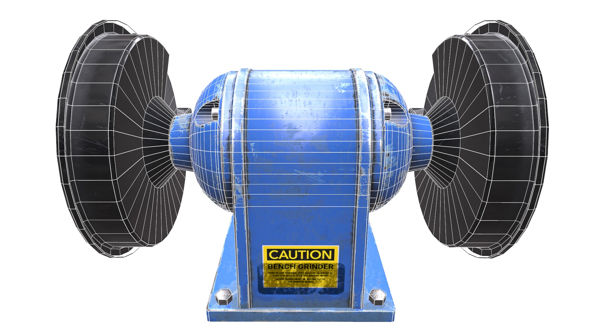 Bench Grinder L1 Low Poly Low-poly 3D model_15