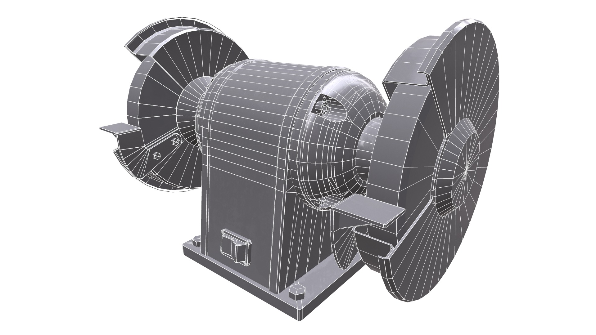 Bench Grinder L1 Low Poly Low-poly 3D model_19