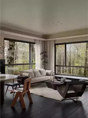 The living room restaurant 3D model