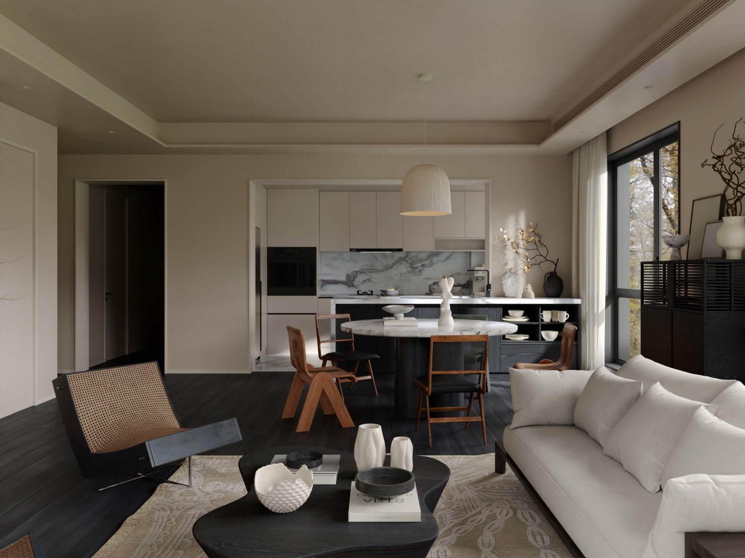 The living room restaurant 3D model_1