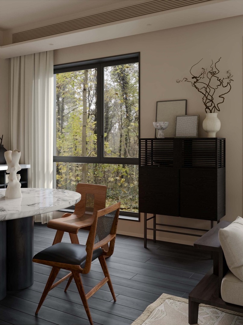 The living room restaurant 3D model_4