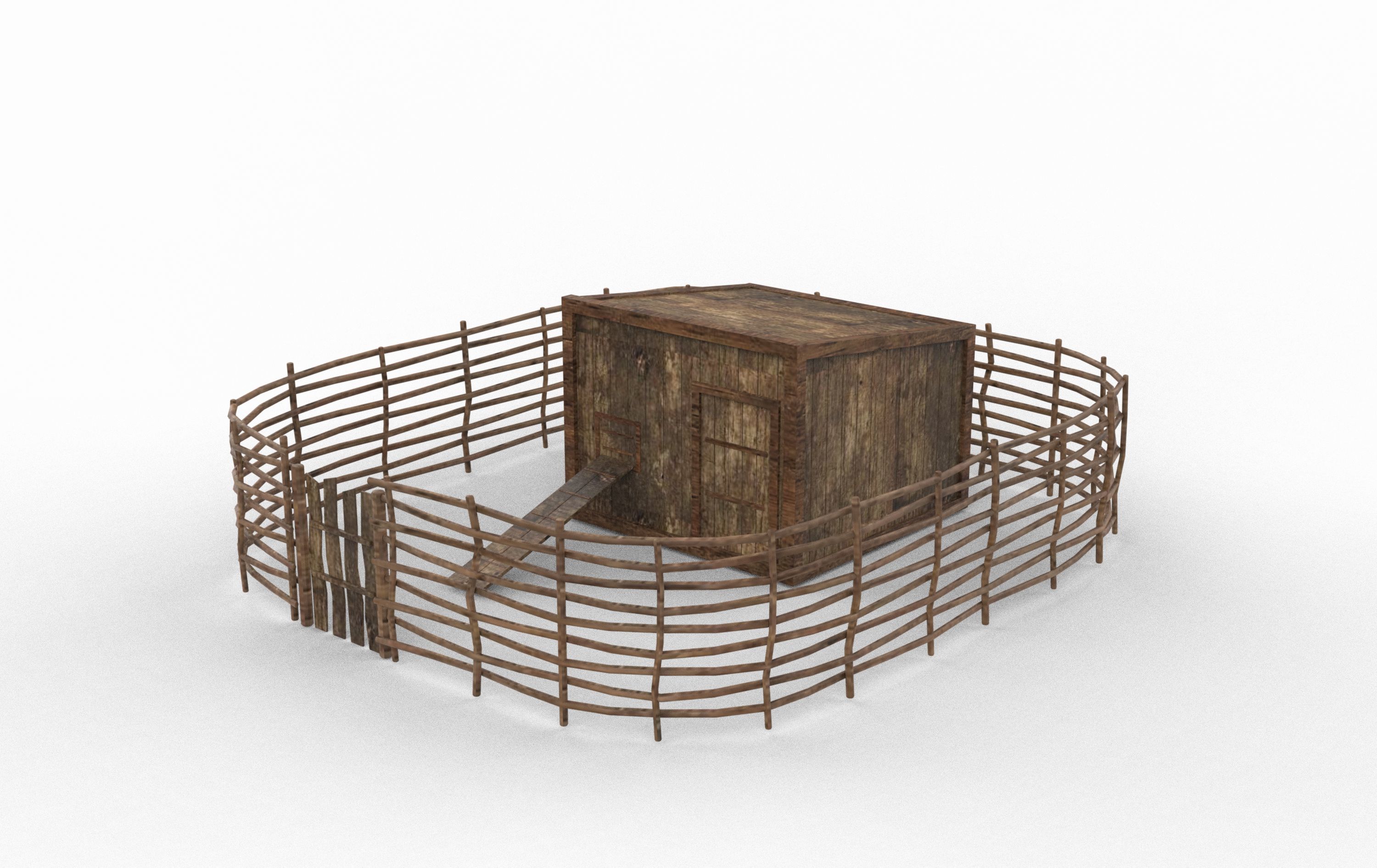 Chicken house 3D model_5